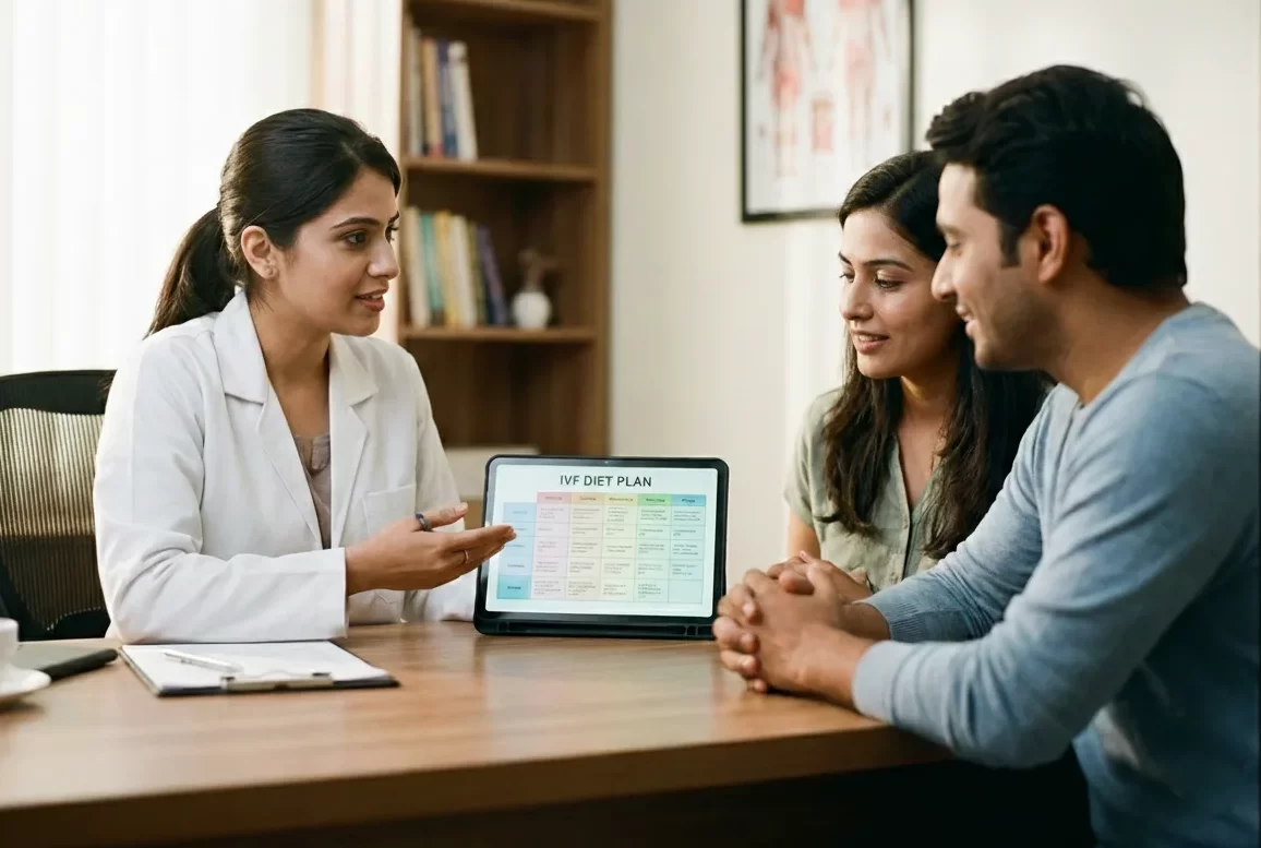 Doctor Explaining IVF Diet Plan