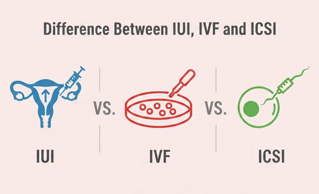 Difference Between IUI, IVF and ICSI
