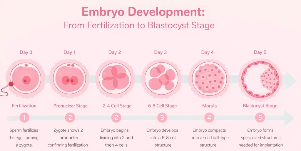 Embryo Development From Fertilization to Blastocyst Stage