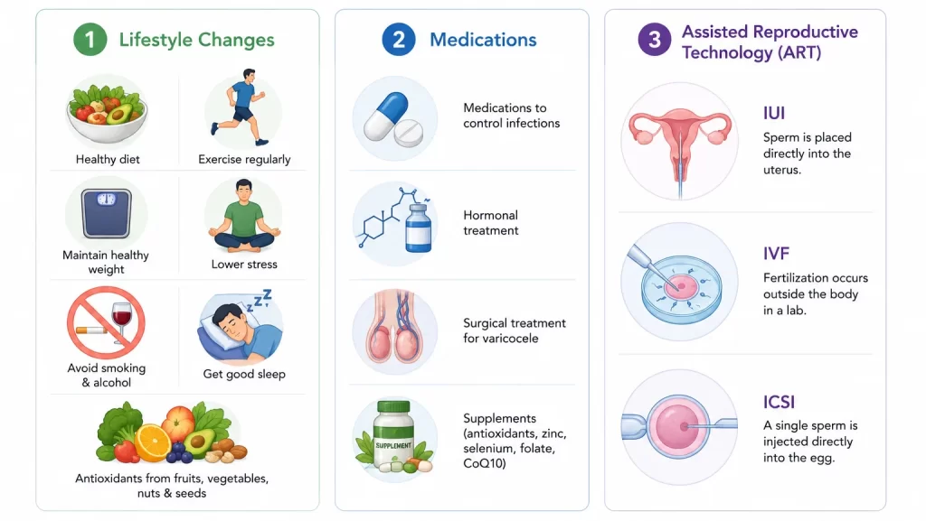 Fertility treatment options infographic