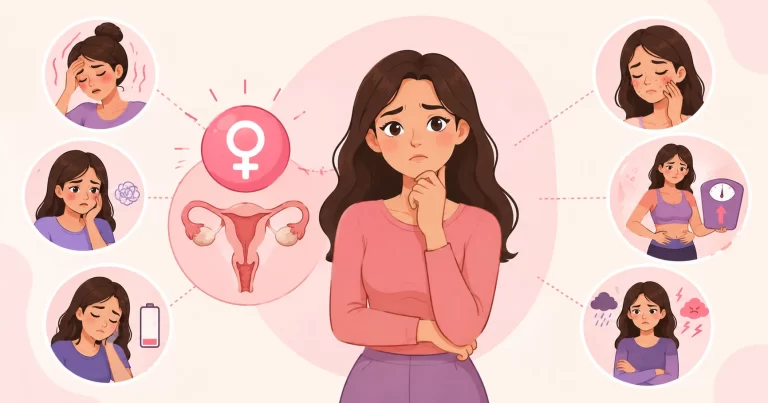high levels of estrogen in females