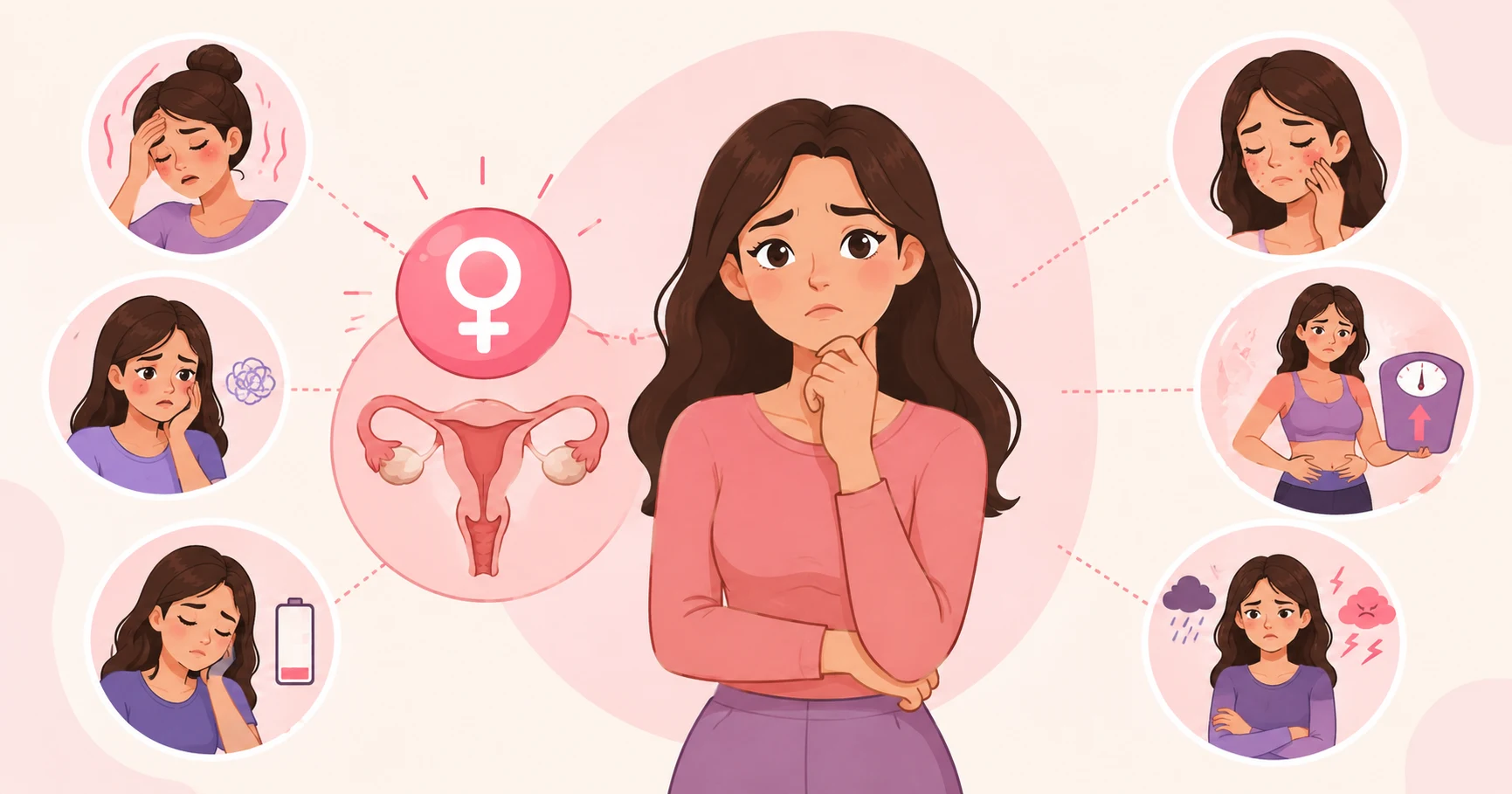 high levels of estrogen in females​