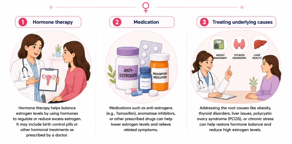Lower High Estrogen Levels in Females by medical treatment