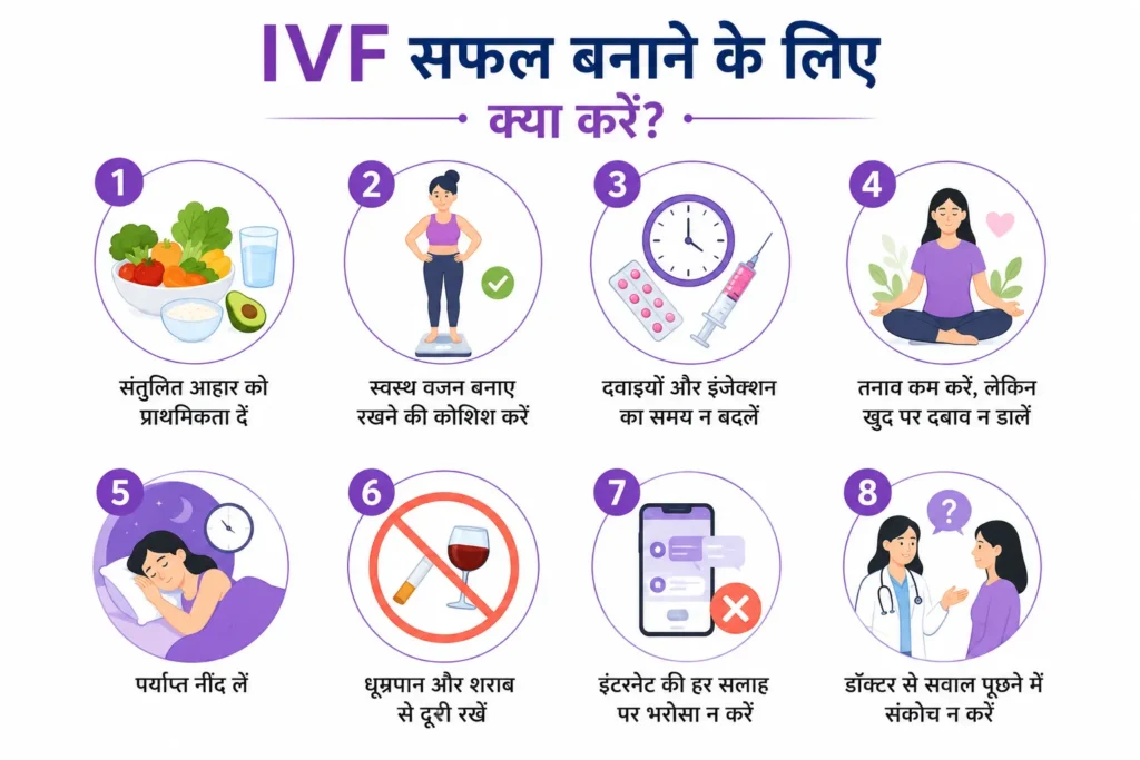 IVF सफलता के लिए टिप्स