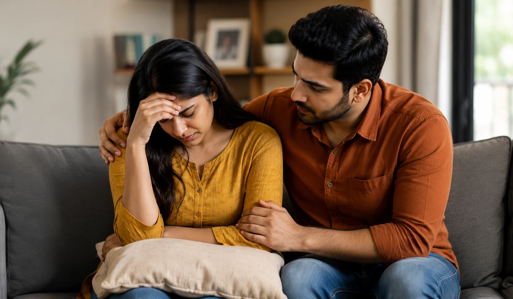 Couple going through miscarriage
