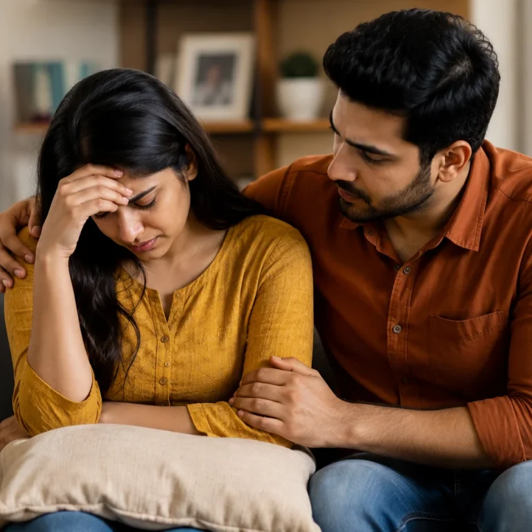 Couple going through miscarriage