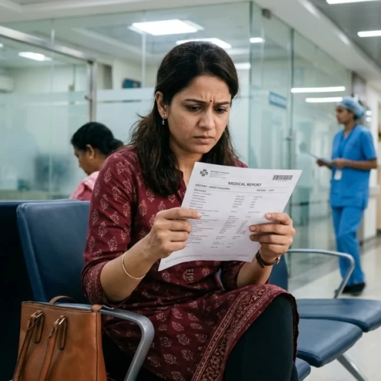 Women looking at PCOS report